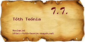 Tóth Teónia névjegykártya